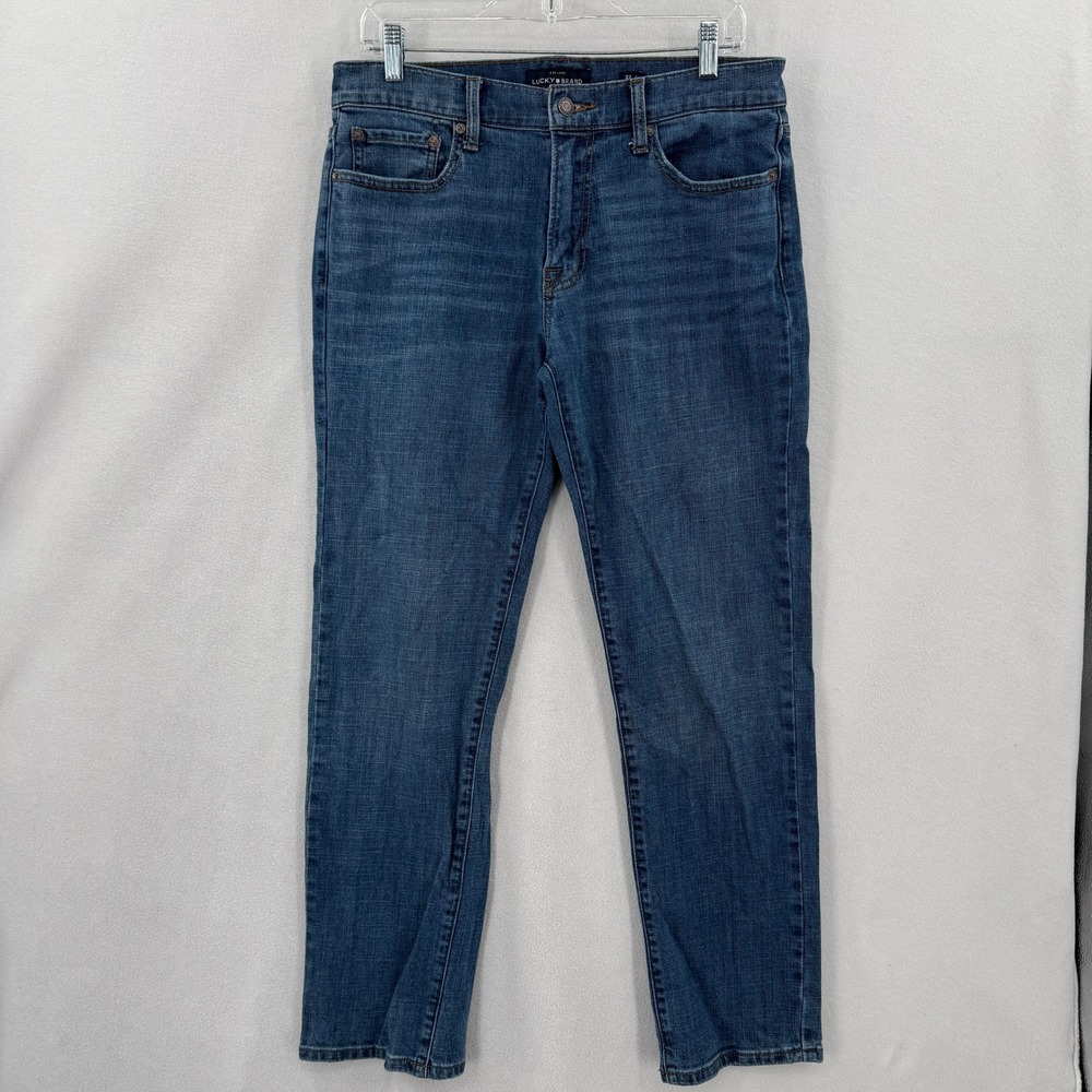 Lucky Brand 221 Straight Jeans Mens 32x30 Blue Denim Stretch 7MC1032